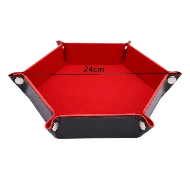 Creative Foldable Dice Tray Box PU Leather Folding