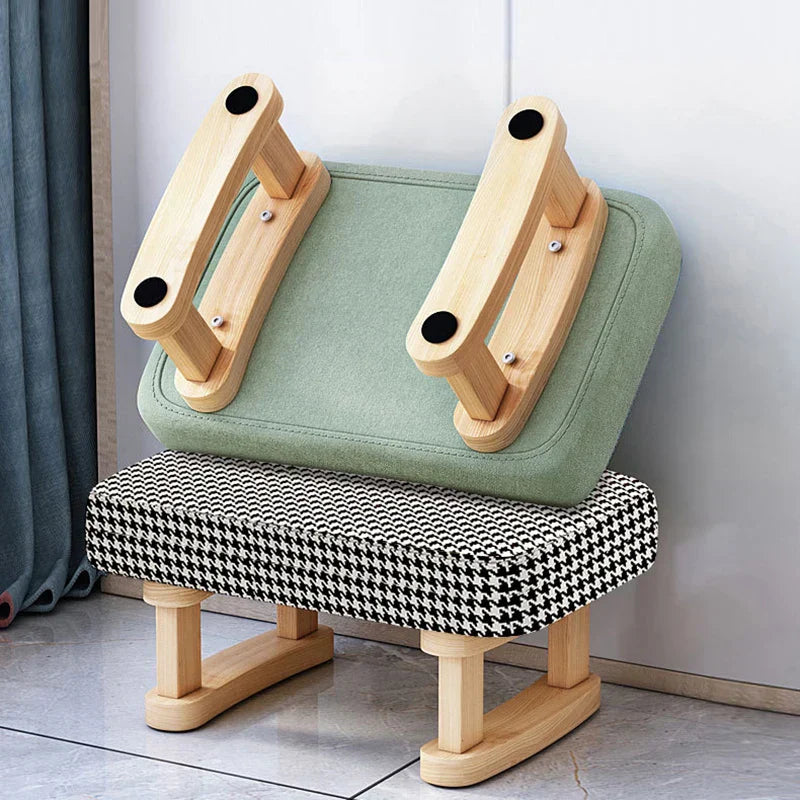 Creative Small Wood Chair Household Shoe Changing Stool