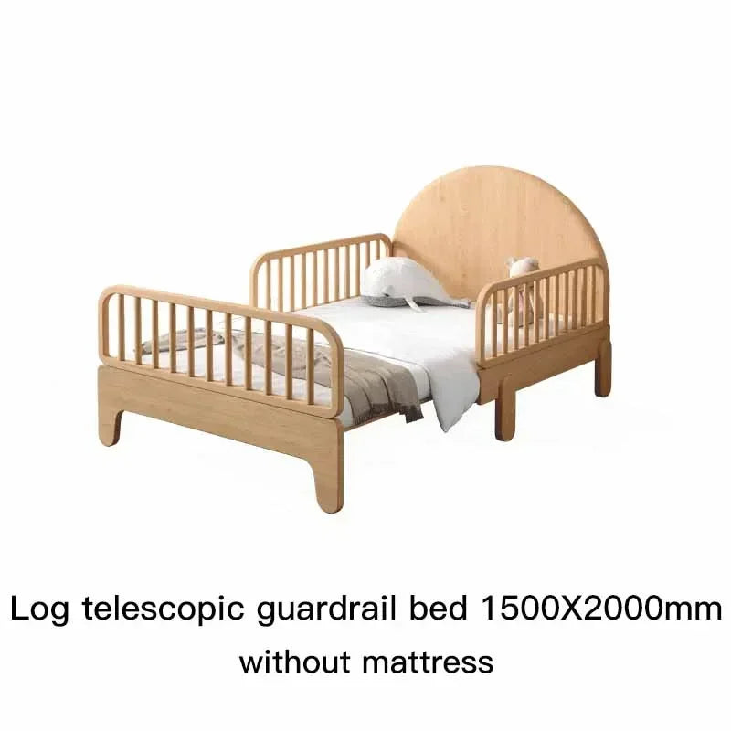 Crib Splicing Children Beds Guardrail Boy Solid Wood