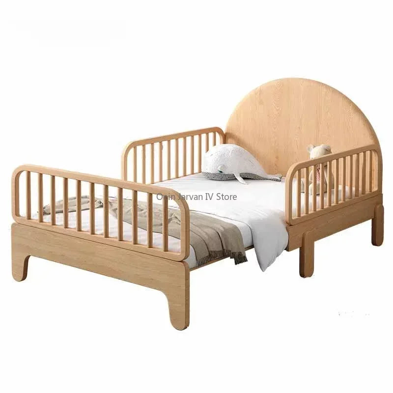 Crib Splicing Children Beds Guardrail Boy Solid Wood