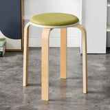 Curved Wooden Stoolhousehold High Round Stool Simple And