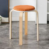Curved Wooden Stoolhousehold High Round Stool Simple And