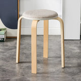 Curved Wooden Stoolhousehold High Round Stool Simple And