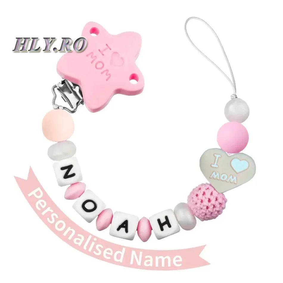 Custom Name Handmade Personalize Dummy Clips Pacifier Clips