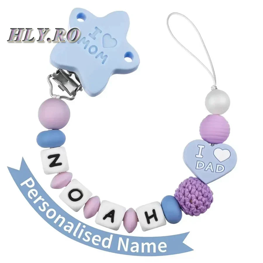 Custom Name Handmade Personalize Dummy Clips Pacifier Clips