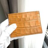 Custom Name Monogram Luxury Genuine Leather Men Wallet Card Holder Crocodile Pattern Gift for Girlfriend Boyfriend Friend Her