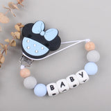 Custom Personalized Name Pacifier Chain English Letters Silicone