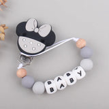 Custom Personalized Name Pacifier Chain English Letters Silicone