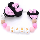 Custom Personalized Name Pacifier Chain English Letters Silicone