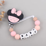 Custom Personalized Name Pacifier Chain English Letters Silicone