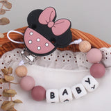 Custom Personalized Name Pacifier Chain English Letters Silicone