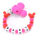 Custom Personalized Name Pacifier Chain English Letters Silicone