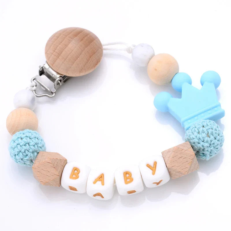 Custom Personalized Name Pacifier Chain English Letters Silicone