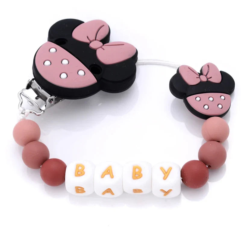 Custom Personalized Name Pacifier Chain English Letters Silicone