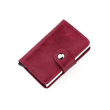 Customized Name Logo Smart Wallet Men Woman RFID Blocking ID Credit Card Holder Leather Wallet Metal Double Box CardHolder Purse