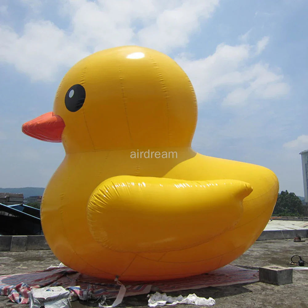 Customized PVC airsealed Inflatable yellow Duck model Floating