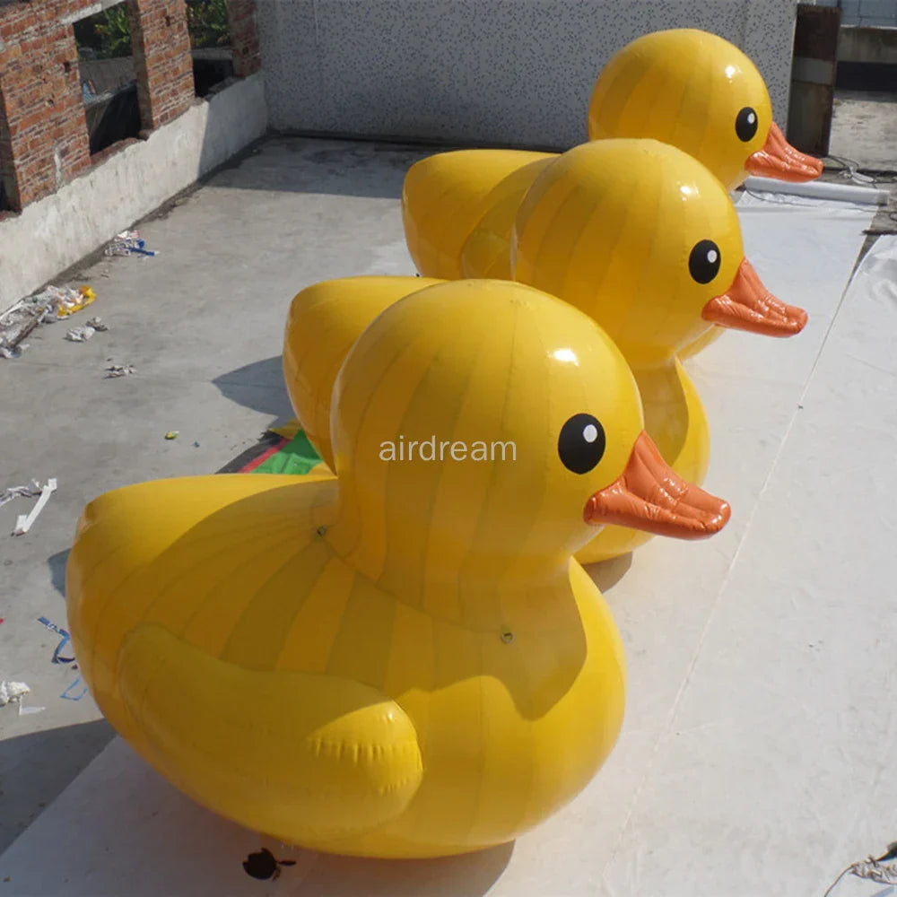 Customized PVC airsealed Inflatable yellow Duck model Floating