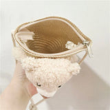 Cute Bear Baby Girl Shoulder Bags Straw Children