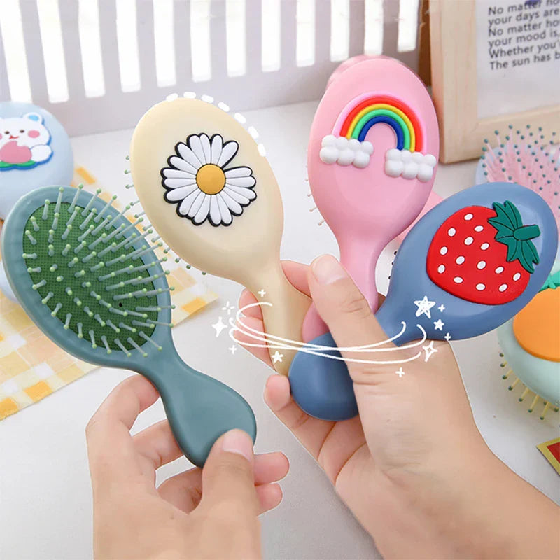 Cute Cartoon Air Cushion Anti-screw Hair Brush Comb