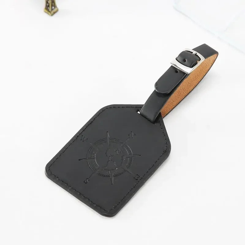 Cute Cartoon Cat Luggage Tag PU Leather Suitcase