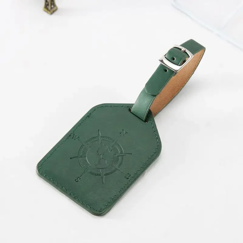 Cute Cartoon Cat Luggage Tag PU Leather Suitcase