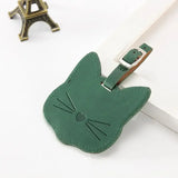 Cute Cartoon Cat Luggage Tag PU Leather Suitcase
