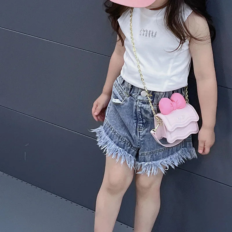 Cute Children's Handbag for Girls Vintage PU Leather