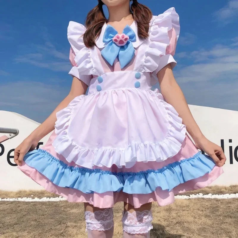 Cute pink maid uniform set Role playing Role