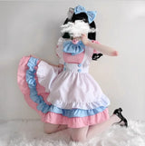 Cute pink maid uniform set Role playing Role