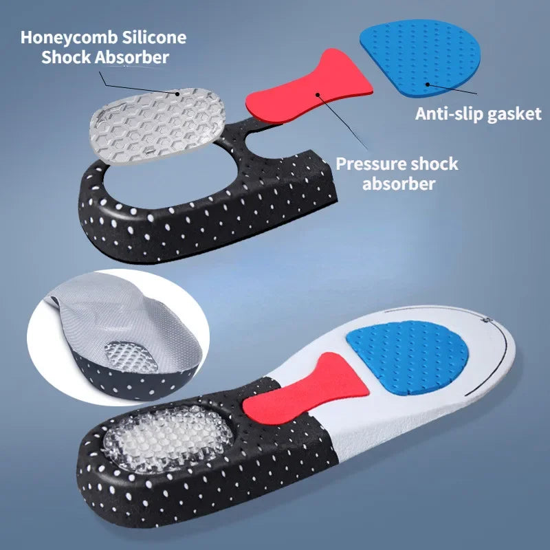 Cuttable Silicone Insoles for Shoe Men Women Orthotic