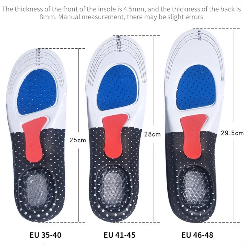 Cuttable Silicone Insoles for Shoe Men Women Orthotic