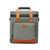 DENUONISS New 2020 Wine Cooling Bag 100% Leakproof Picnic Cooler Bag Vintage Leather Refrigerator Bag Portable Thermal Bag