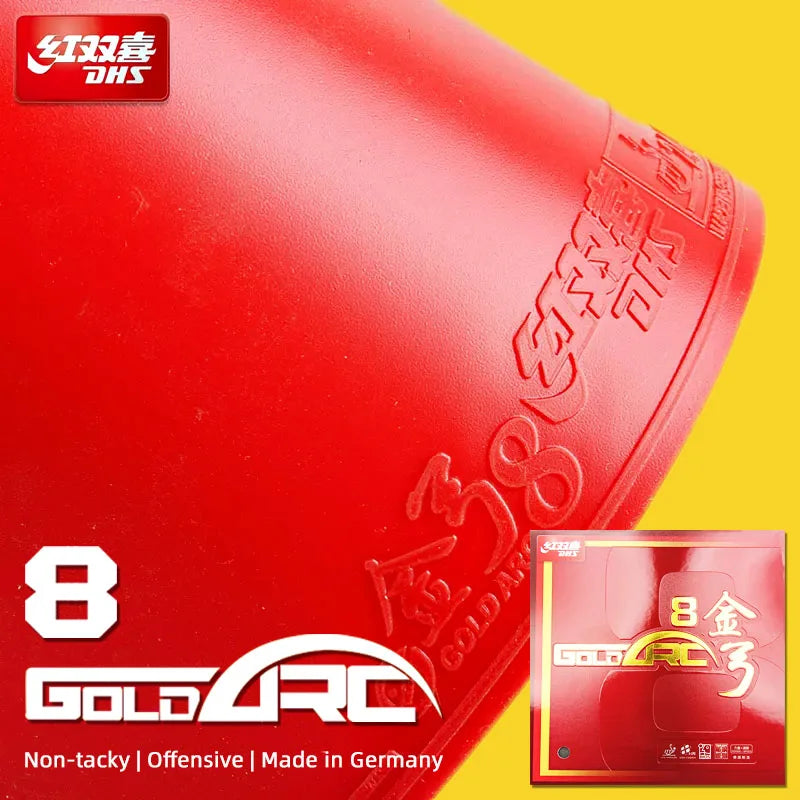 DHS Gold Arc 8 Table Tennis Rubber Non-tacky