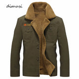 DIMUSI Winter Jacket Mens Military Fleece Warm Coats