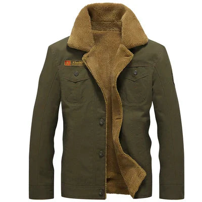 DIMUSI Winter Jacket Mens Military Fleece Warm Coats