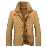 DIMUSI Winter Jacket Mens Military Fleece Warm Coats