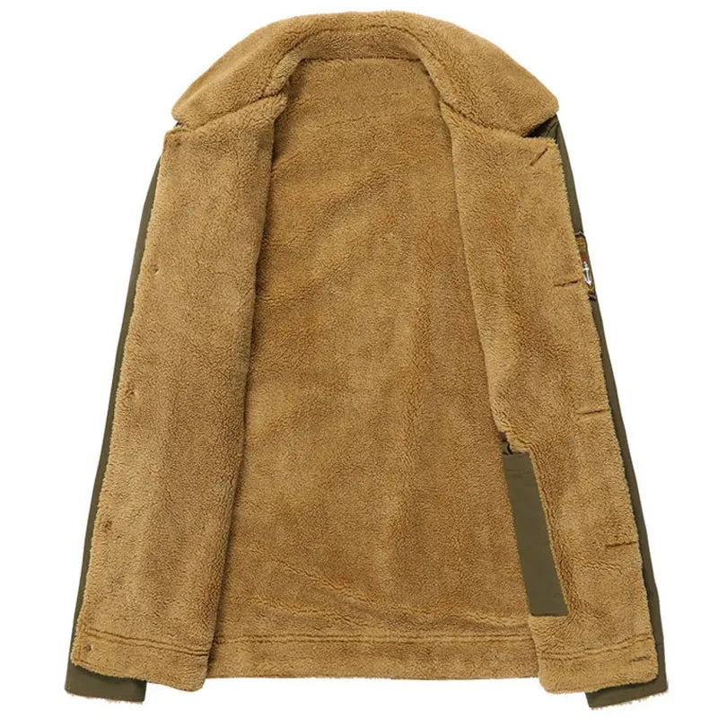 DIMUSI Winter Jacket Mens Military Fleece Warm Coats