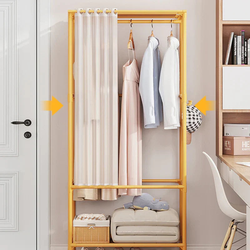 DIY Assembly Wardrobe Household Hanging Clothes Racks Bedroom