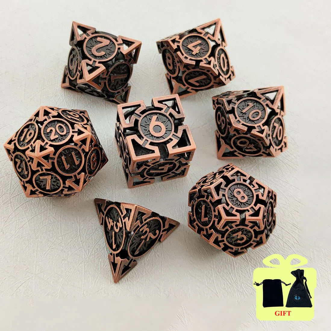 DND Dice Board Game Metal Polyhedral Dice for