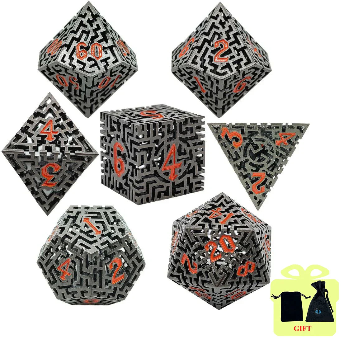 DND Dice Board Game Metal Polyhedral Dice for