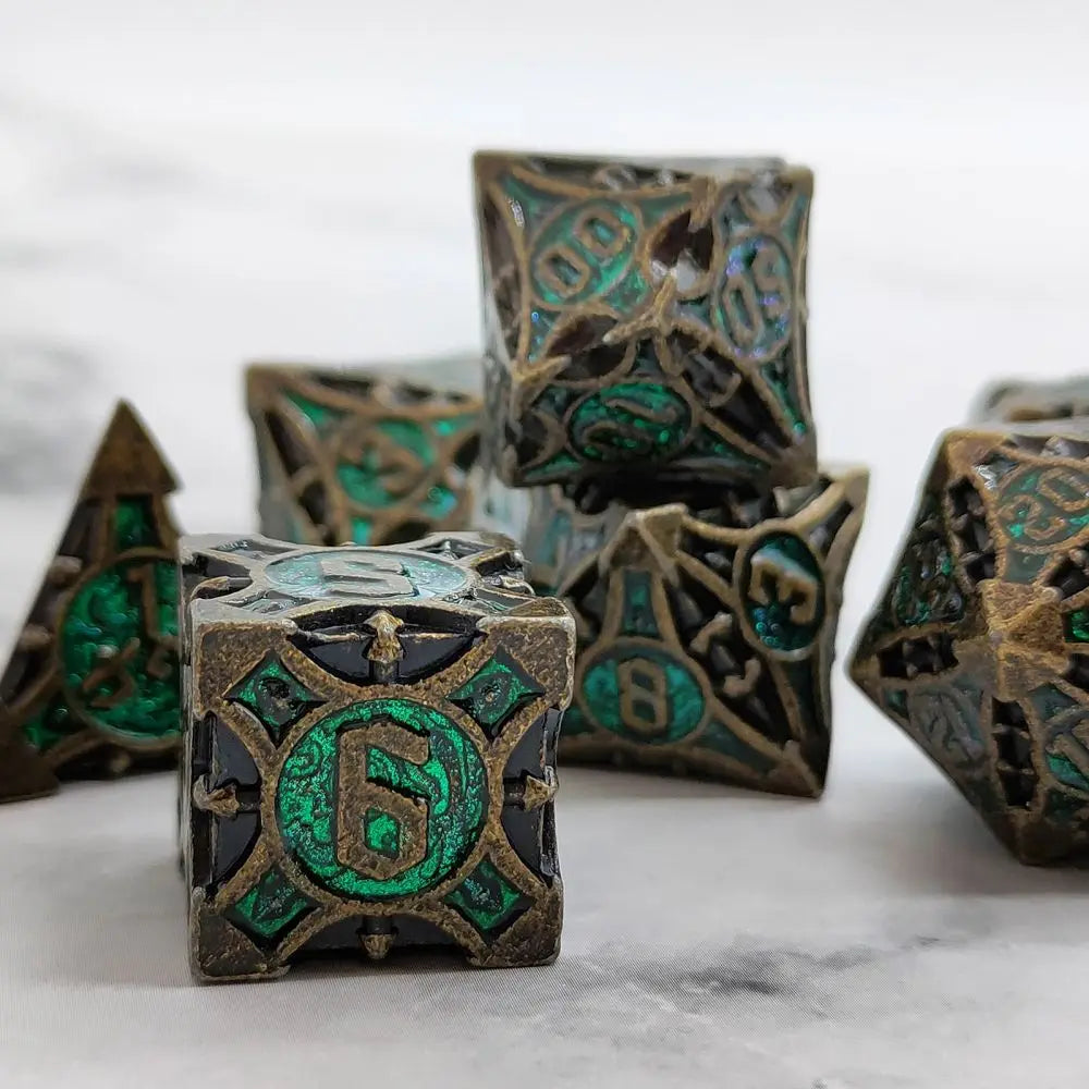 DND Dice Board Game Metal Polyhedral Dice for