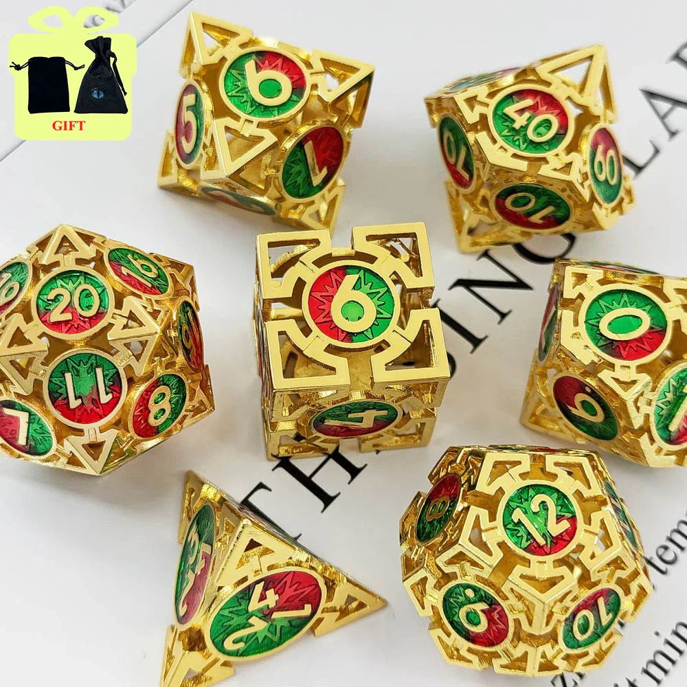 DND Dice Board Game Metal Polyhedral Dice for