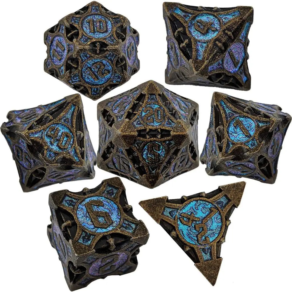 DND Dice Board Game Metal Polyhedral Dice for