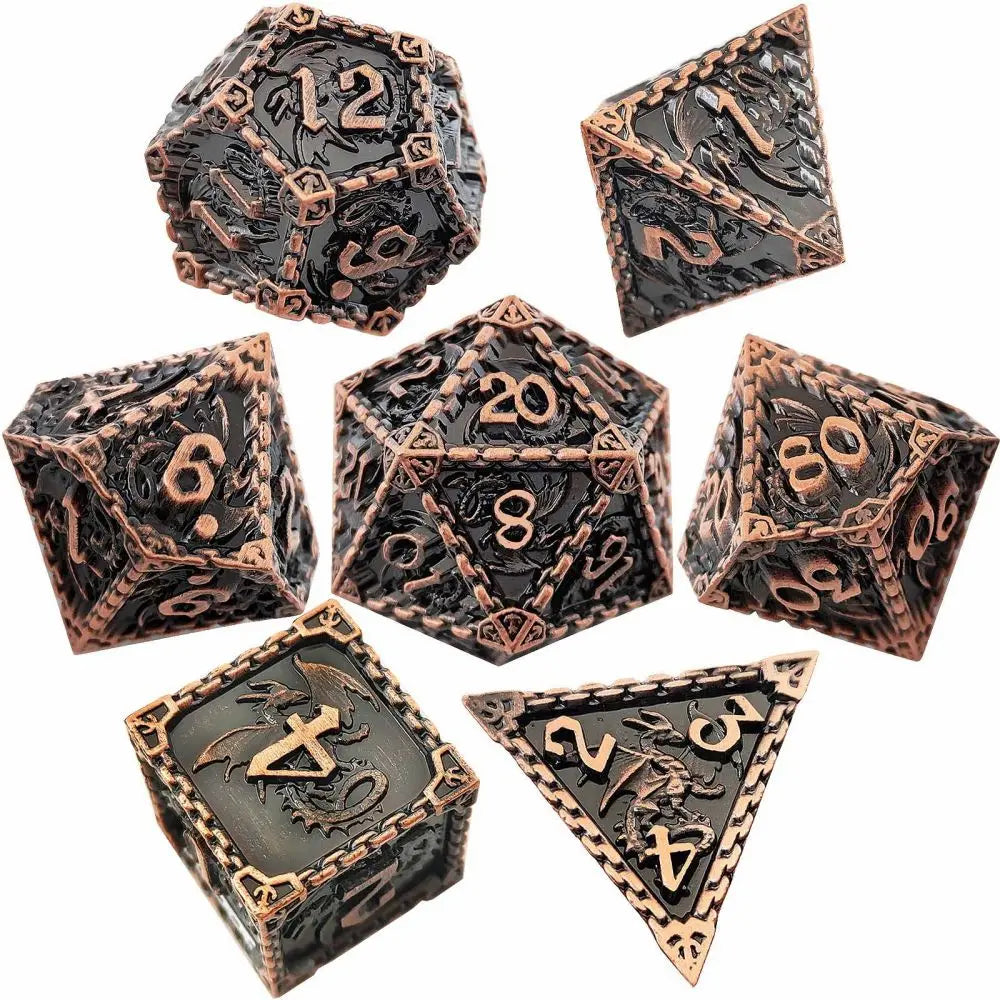 DND Dice Board Game Metal Polyhedral Dice for