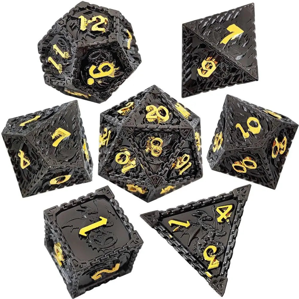 DND Dice Board Game Metal Polyhedral Dice for