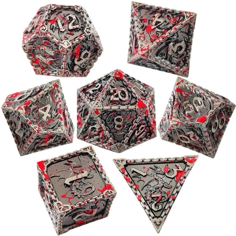 DND Dice Board Game Metal Polyhedral Dice for