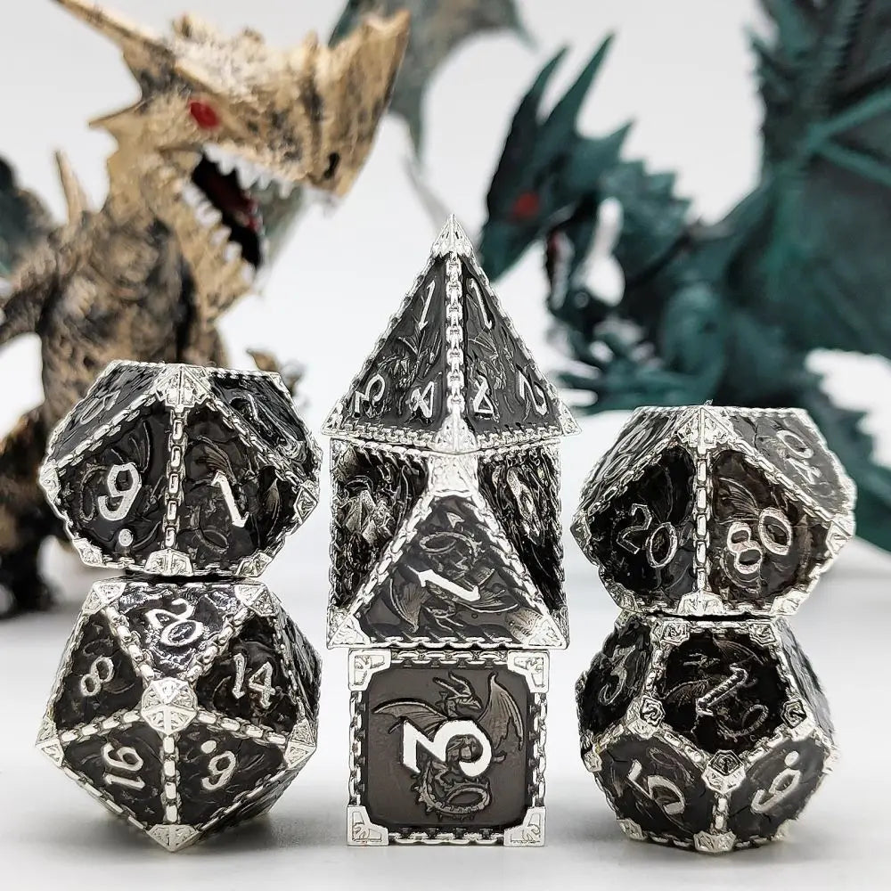 DND Dice Board Game Metal Polyhedral Dice for