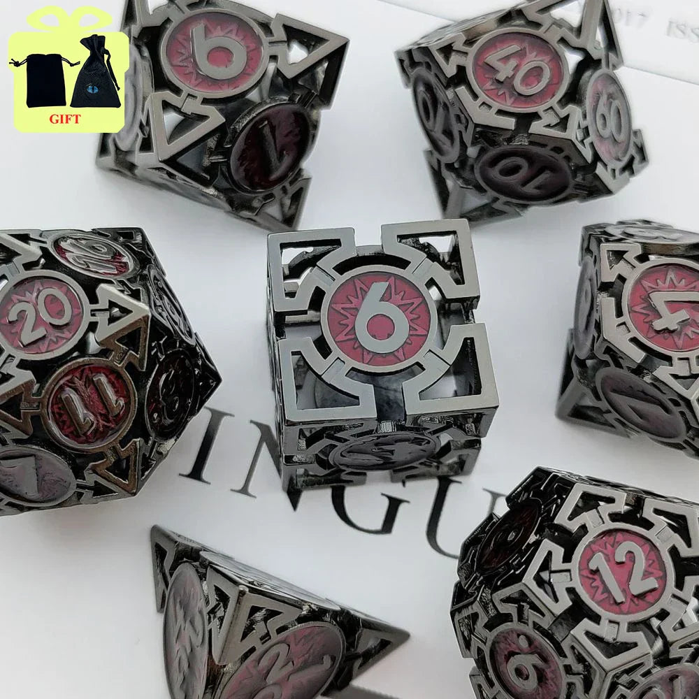 DND Dice Board Game Metal Polyhedral Dice for