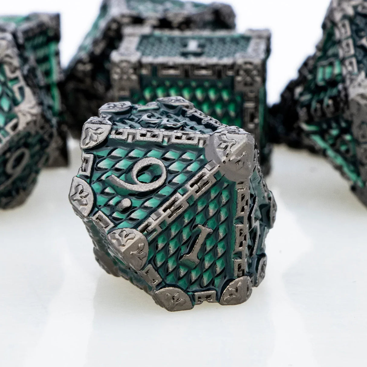 DND Metal Dice Set Dragon Scale D&D Dice