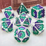 DND Metal Dice Set Dragon Scale D&D Dice